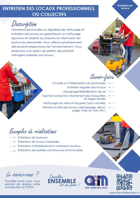 Blanchisserie - Prestation de service - Aeim